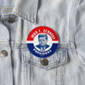 JFK Memorial pin 1964 Ronde Button 7,6 Cm (In situ)