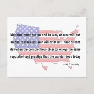 JFK Peace Quote Briefkaart