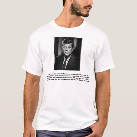 JFK..Pistool rechten T-shirt (Voorkant)