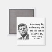 JFK Quote 4b Magneet (Voorkant / Achterkant)