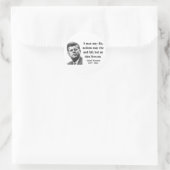 JFK Quote 4b Ronde Sticker (Tas)