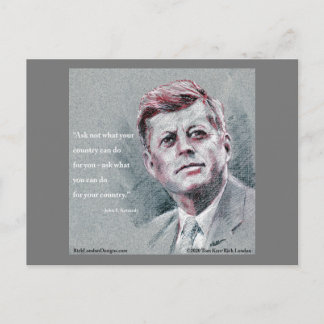 JFK & Quote Briefkaart