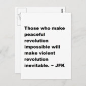 JFK Quote Briefkaart (Voorkant / Achterkant)
