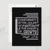 JFK quote briefkaart (Voorkant / Achterkant)