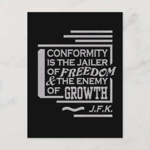 JFK quote briefkaart
