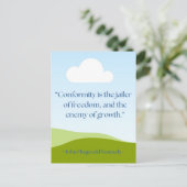 JFK Quote Briefkaart (Staand voorkant)