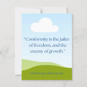 JFK Quote Briefkaart