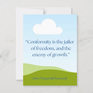 JFK Quote Briefkaart