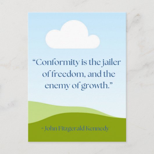 JFK Quote Briefkaart (Voorkant)