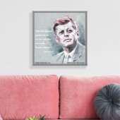 JFK & Quote Canvas Afdruk (Insitu (Woonkamer))