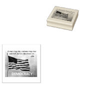 JFK Quote Democracy American Flag Design Rubberstempel (Gestempeld)
