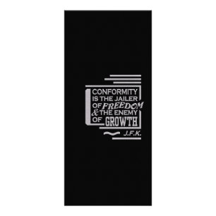 JFK-quote rackkaart - aanpassen Reclamekaart