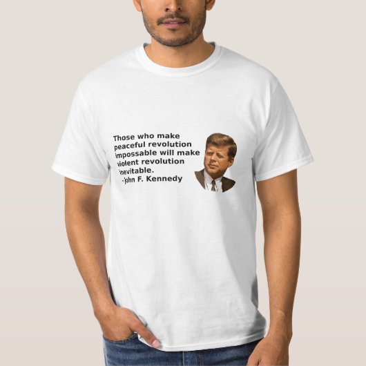 JFK Revolution Quote T-shirt (Voorkant)