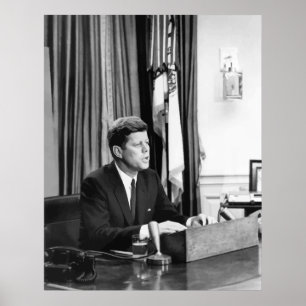 JFK richt zich op de natie Poster