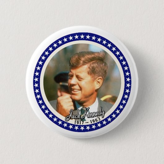 JFK RONDE BUTTON 5,7 CM (Voorkant)