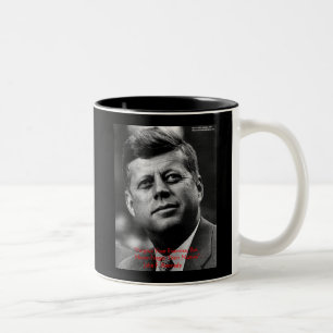 JFK "Vergeef Niet Vergeet" Wijsheid Quote Cadeaus  Tweekleurige Koffiemok