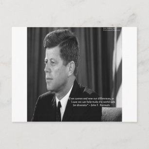 JFK Verschil/Diversity Quote Briefkaart