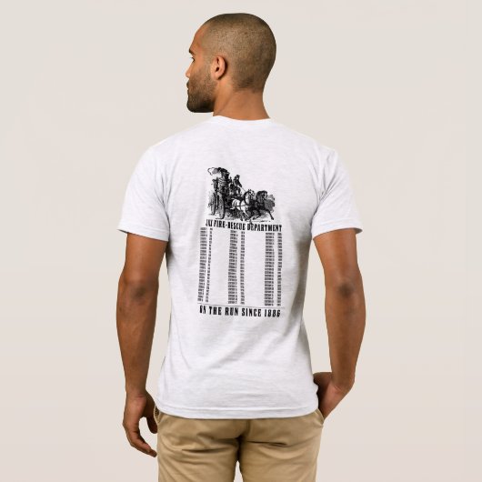 JFRD "En Course depuis 1886" Station List T-shirt (Dos entier)