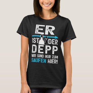 JGA Hij is het Depp Outfit Mannen vrijgezellenfees T-shirt