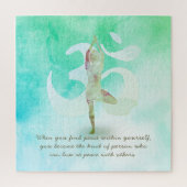JGA Instructor Meditation Tree Pose Om Sign Quote Legpuzzel (Verticaal)
