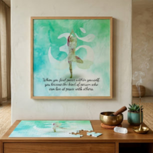 JGA Instructor Meditation Tree Pose Om Sign Quote Legpuzzel