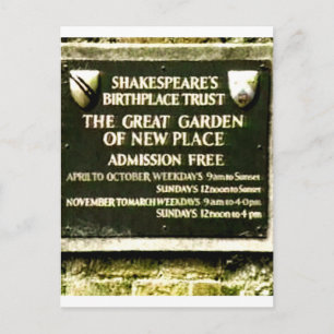 jGibney van de Geboorte van stratford-op-Avon Briefkaart