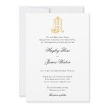 JH Monogram of HJ Monogram Wedding Invitaties