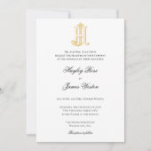 JH Monogramme ou HJ Monogramme Invitations de mari (Devant)