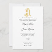 JH Monogramme ou HJ Monogramme Invitations de mari (Devant)