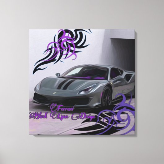 Jhgf olie Zwart Lyon ontwerp Canvas Afdruk (Voorkant)