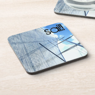 Jib Sail en Mast Afbeelding Drankjes Onderzetter