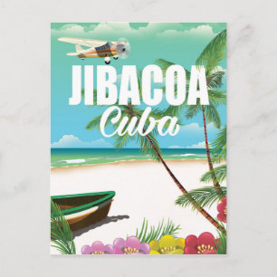 Jibacoa strand vakantieposter briefkaart