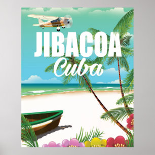 Jibacoa strand vakantieposter poster