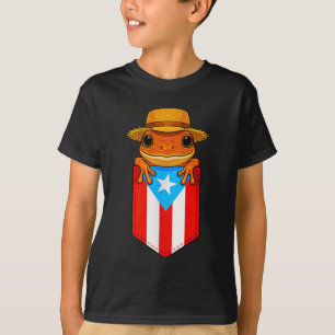 Jibaro Coqui Kikker Puerto Rico Vlag Boricua Cket T-shirt