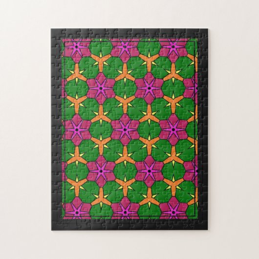 Jig Saw Puzzle - Abstracte herhaal patronen omgeve Legpuzzel (Verticaal)