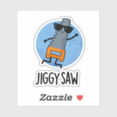 Jiggy Zag Grappig Dancing Tool Pun Sticker (Vel)