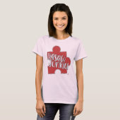 Jigsaw Junkie Funny Puzzle Hobby Logo T-shirt (Voorkant volledig)