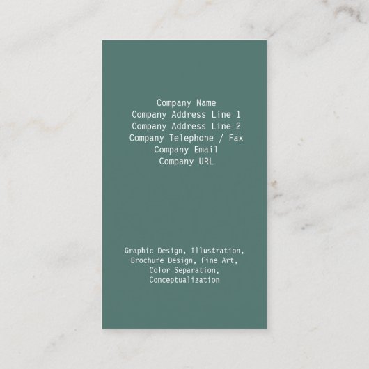 Jigsaw Ocean Tones Carte de visite (Dos)