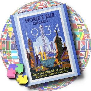 JIGSAW PUZZEL - 1934 Chicago Wereldtentoonstelling