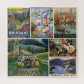 JIGSAW PUZZEL - 6 World Travel Posters (Verticaal)