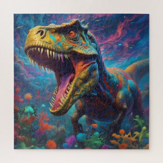 Jigsaw Puzzel T-Rex Dinosaurus Moderne Dierenkunst (Verticaal)