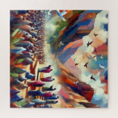 Jigsaw Puzzel van Jezus Christus preek op de berg (Horizontaal)