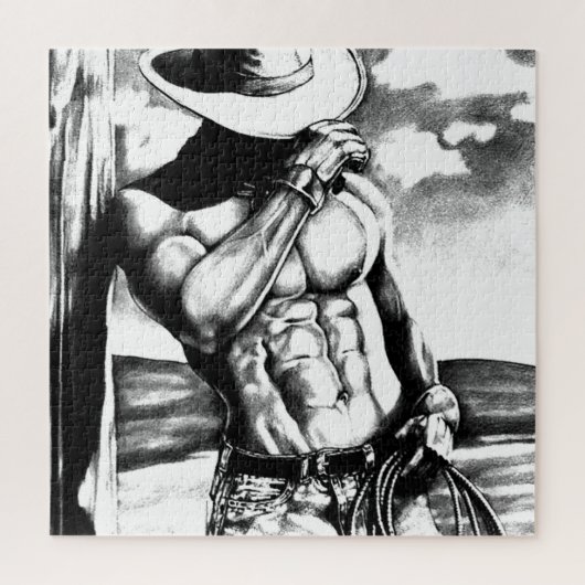 Jigsaw Puzzle 20x20 Fine Art Fit Western Cowboy (Vertical)