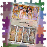 JIGSAW PUZZLE - 4 saisons / Heures du jour - Mucha<br><div class="desc">Deux oeuvres d'Alfons (Alphonse) Mucha (1860 - 1939) intitulées "Four Seasons" (1897) et "Times of Day" (1899) sur ce Puzzle de 20 par 30 pouces avec 1014 pièces. Chaque oeuvre comprend quatre images : "Four Seasons" débute avec le printemps à gauche, suivi de l'été, de l'automne et de l'hiver. "Times...</div>