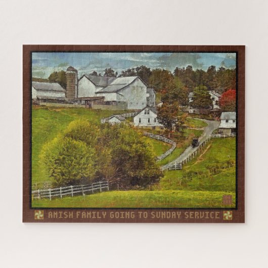 Jigsaw Puzzle Amish Buggy Life Dans Lane Lente (Horizontal)