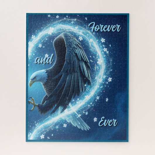 Jigsaw Puzzle Bald Eagle Heart Forever and Ever 2 (Vertical)