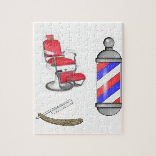 Jigsaw Puzzle Barber (Vertical)