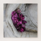 JIGSAW PUZZLE "BUDDHA AND ROOS PETALS" LEGPUZZEL (Horizontaal)