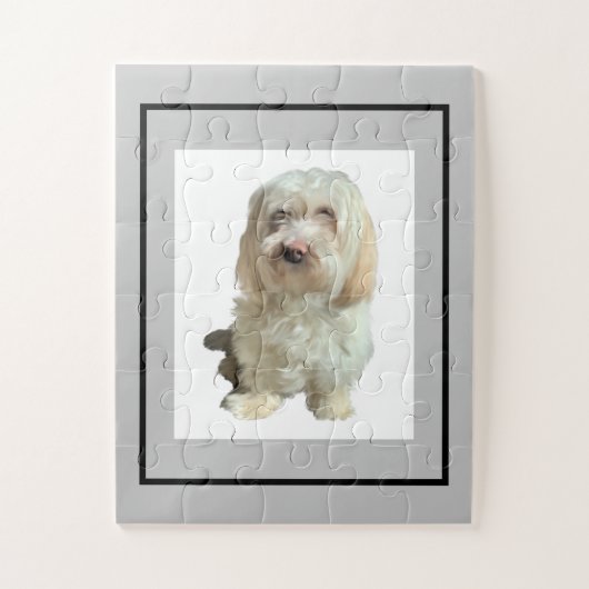 Jigsaw Puzzle Chien blanc (Vertical)