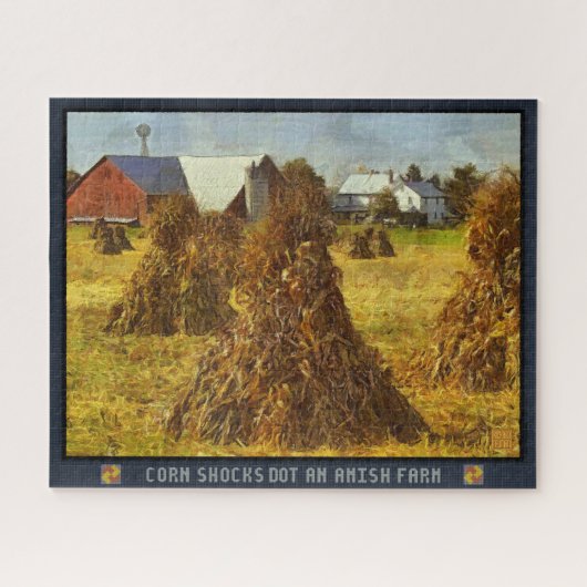 Jigsaw Puzzle Chocs De Maïs Dot Une Ferme Amish (Horizontal)